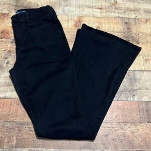 Hollister Women's Black Demin Stretch Festival High-Rise Flare Jeans Sz 28